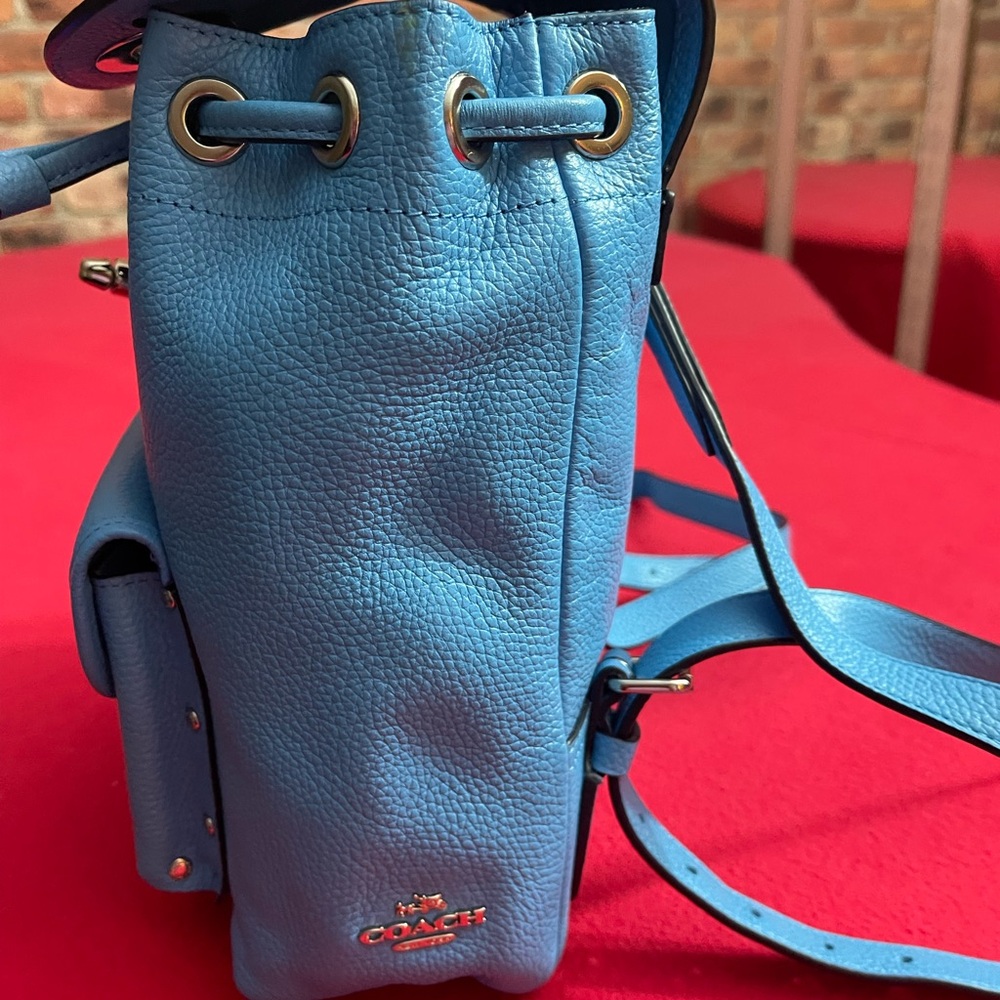 Women’s Authentic Coach Leather Mini Backpack - image 4